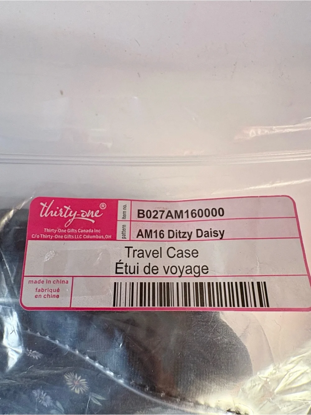 NWT Thirty One Travel Case Makeup Travel Toiletry Organizer Ditzy Daisy Pockets